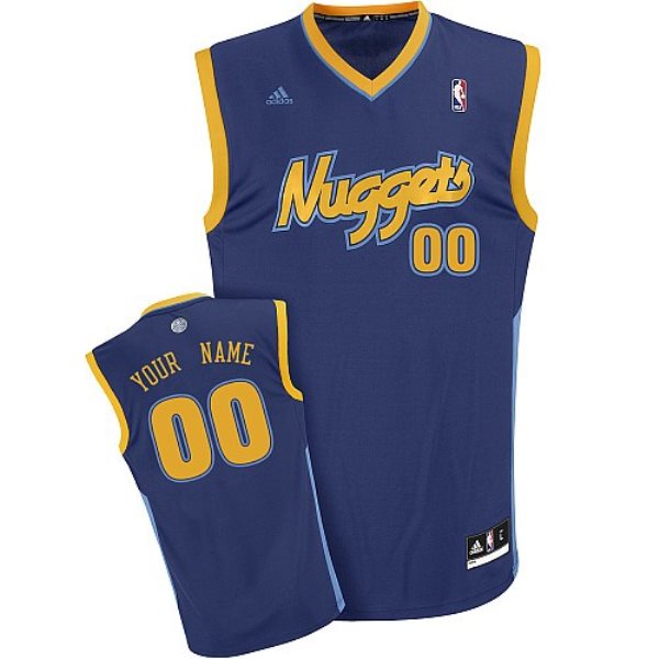 NBA Nuggets Dark Blue Customized Men Jersey