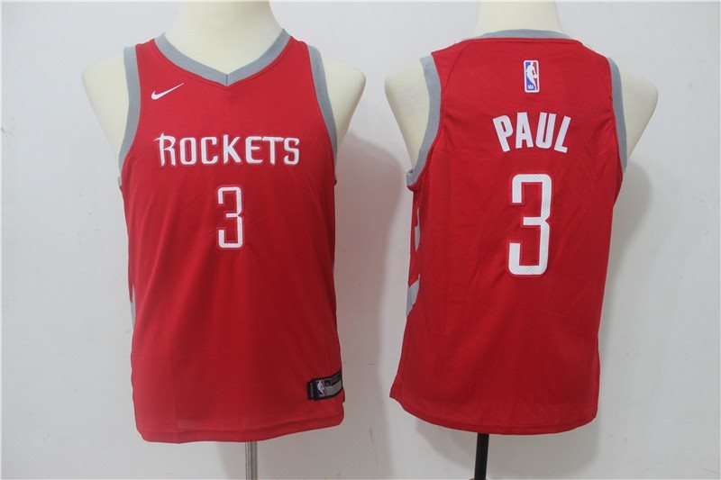 NBA Rockets 3 Chris Paul Red Nike Swingman Youth Jersey