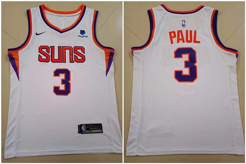 NBA Suns 3 Chris Paul White 2021 New Nike Men Jersey