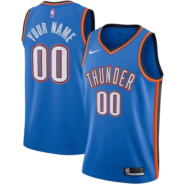 NBA Oklahoma City Thunder Nike Customized Men Blue Jersey