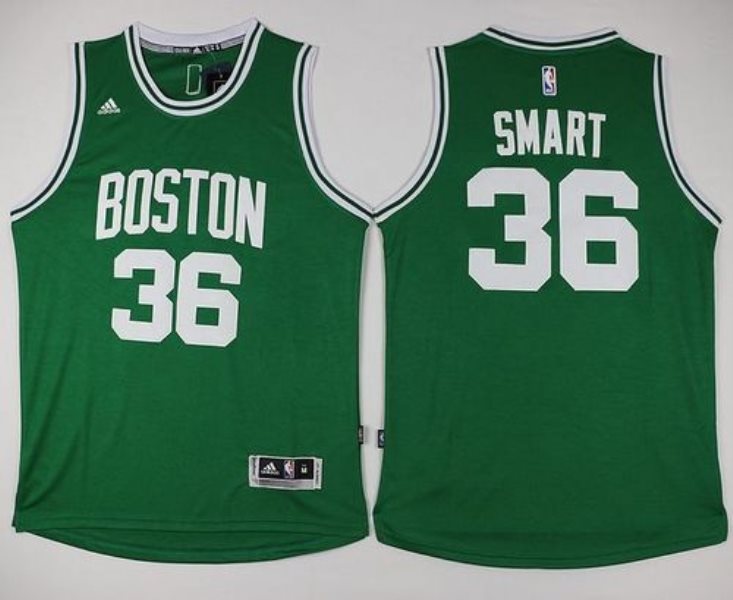 NBA Celtics 36 Marcus Smart Green Revolution 30 Men Jersey