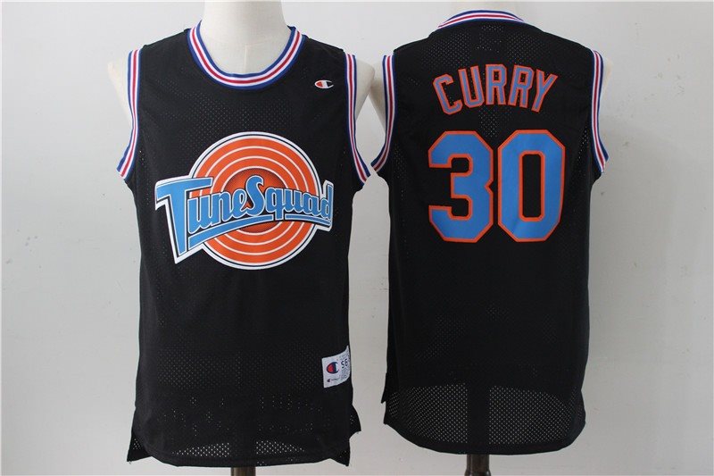 Space Jam Tune Squad 30 Stephen Curry Black Basketball Jersey