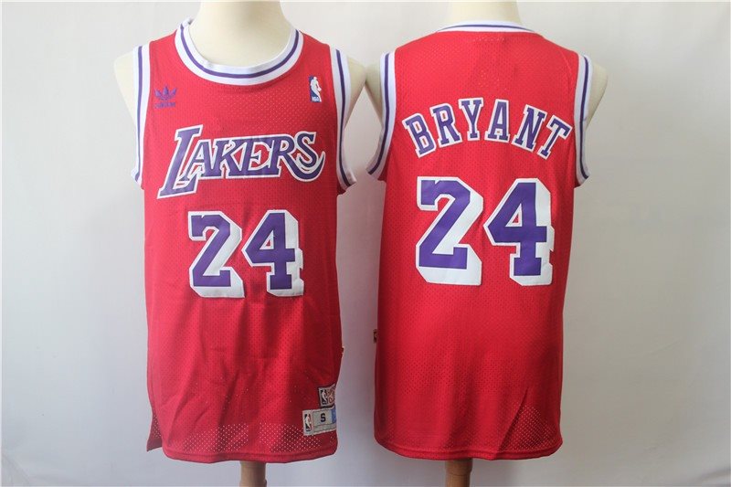 NBA Lakers 24 Kobe Bryant Red Hardwood Classics Men Jersey