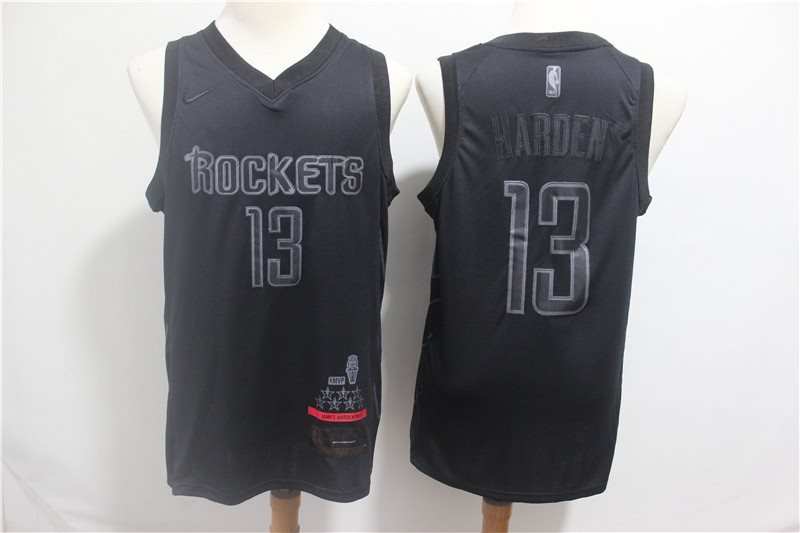 NBA Rockets 13 James Harden Black MVP Honorary Edition NikeMen Jersey