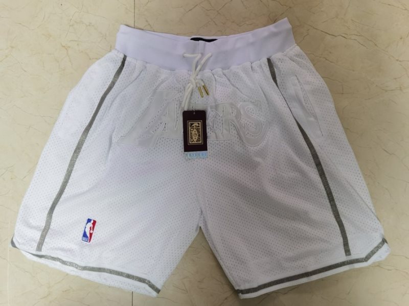 NBA Lakers White MVP Shorts