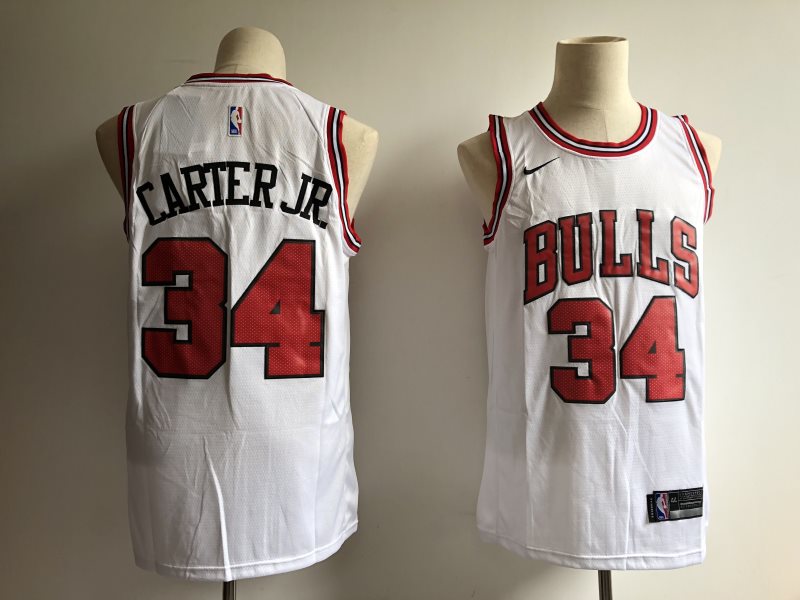 NBA Bulls 34 Wendell Carter Jr. White 2018 NBA Draft Nike Men Jersey
