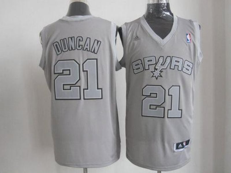 NBA Spurs 21 Tim Duncan Grey Big Color Men Jersey