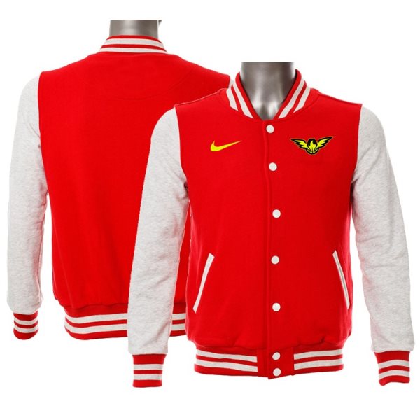 NBA Atlanta Hawks Blank Red Grey Nike Wool Jacket