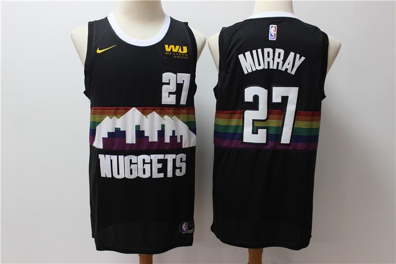 NBA Nuggets 27 Jamal Murray Black 2019-20 City Edition Nike Men Jersey
