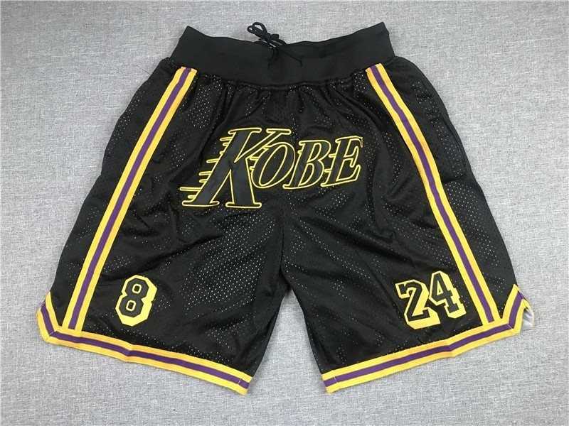 NBA Lakers Kobe Black Just Don Shorts