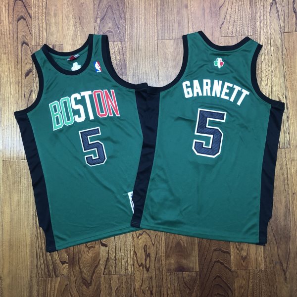 NBA Celtics 5 Kevin Garnett Green 2007 Hardwood Classics Men Jersey