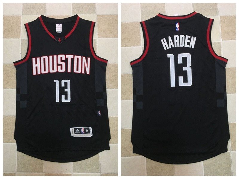 NBA Rockets 13 James Harden Black Swingman Men Jersey