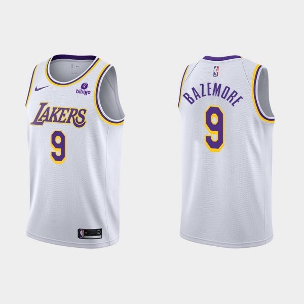 NBA Lakers 9 Rajon Rondo White 2021-21 New Season Nike Men Jersey