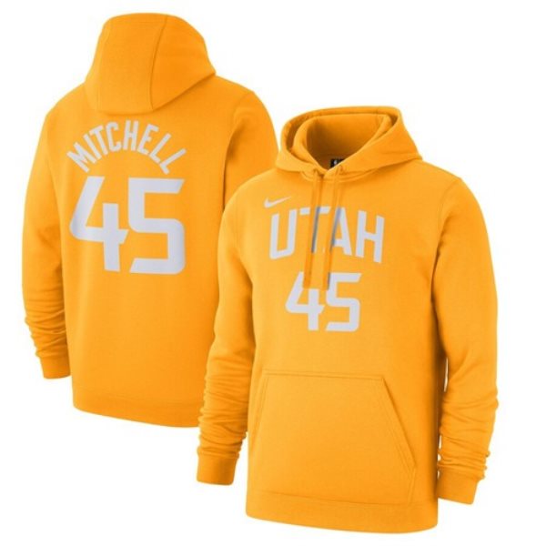 NBA Jazz 45 Donovan Mitchell Gold 2019-20 City Edition Name & Number Pullover Hoodie
