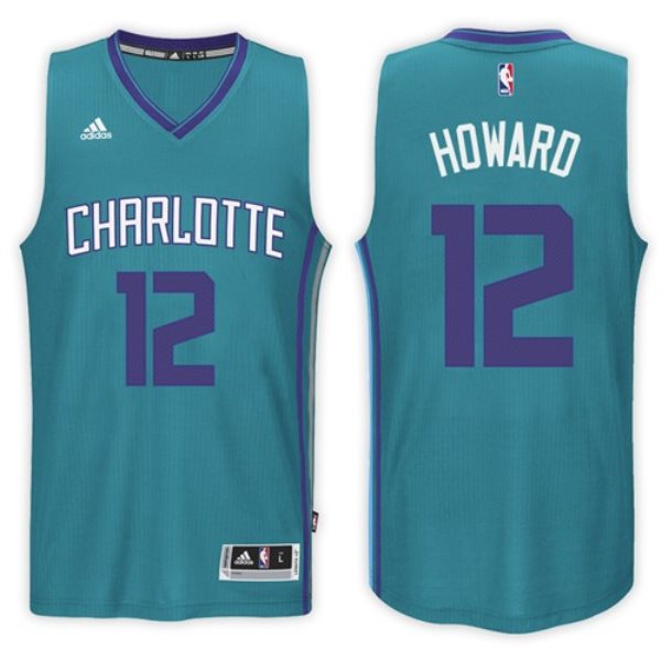 NBA Charlotte Hornets 12 Dwight Howard Blue Swingman Men Jersey