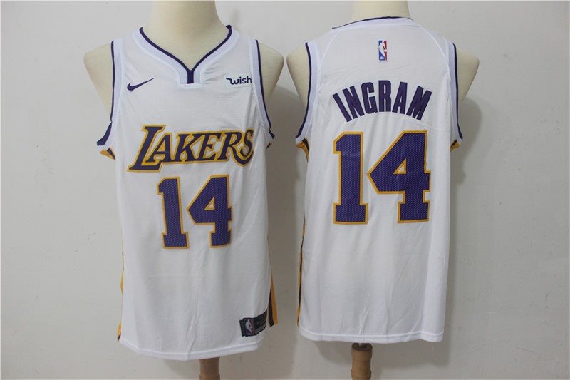 NBA Lakers 14 Brandon Ingram White Nike Swingman Men Jersey
