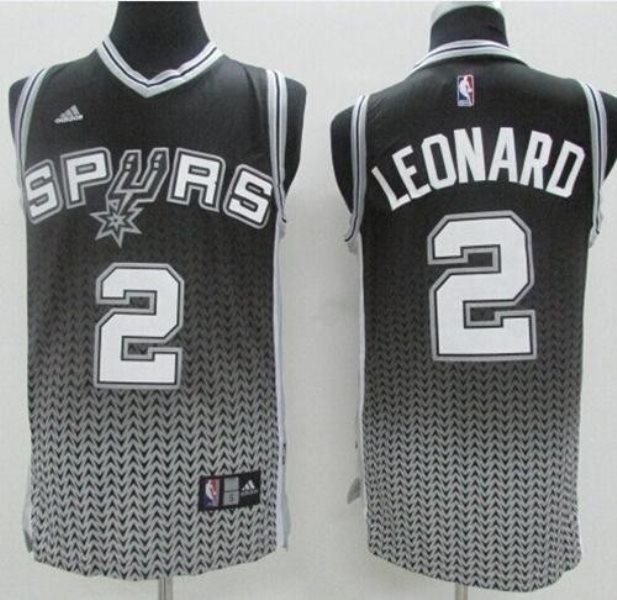 NBA Spurs 2 Kawhi Leonard Black Resonate Men Jersey