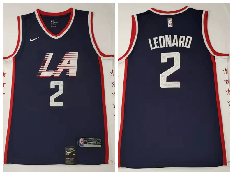 NBA Clippers 2 Kawhi Leonard Navy City Edition Swingman Nike Men Jersey