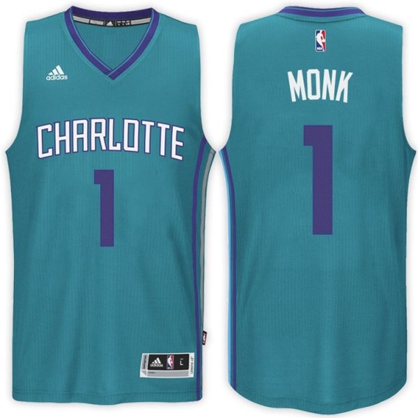 Adidas Hornets 1 Malik Monk Alternate Teal 2017 NBA Draft Men Jersey