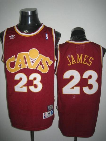 NBA Cavaliers 23 LeBron James Red CAVS Mitchell and Ness Men Jersey