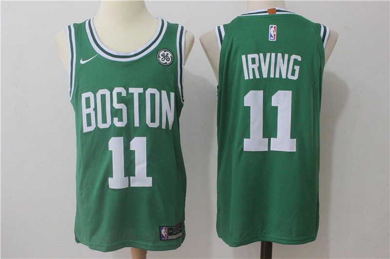 NBA Celtics 11 Kyrie Irving 2017-18 New Season Green Nike Men Jersey