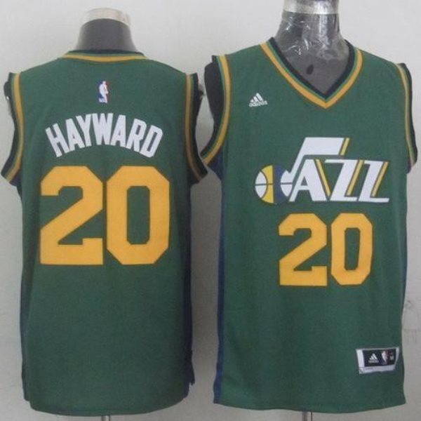 NBA Jazz 20 Gordon Hayward Green Revolution 30 Men Jersey