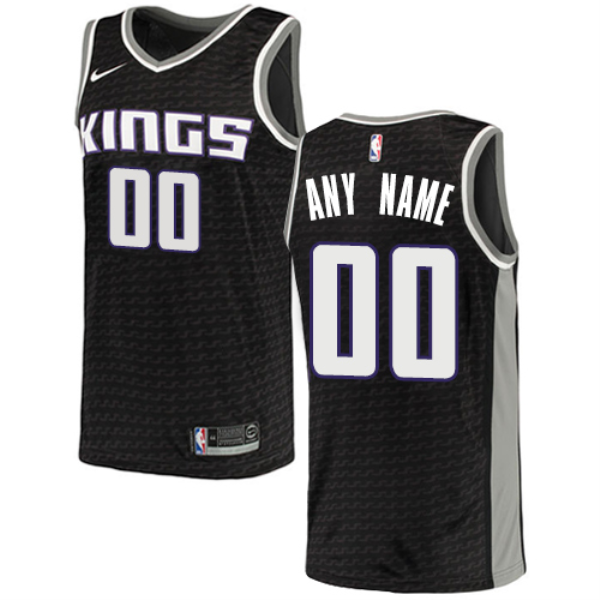 NBA Kings Black Sacramento Customized Men Jersey