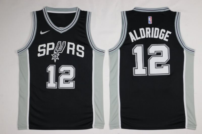 NBA Spurs 12 LaMarcus Aldridge Nike Black Men Jersey