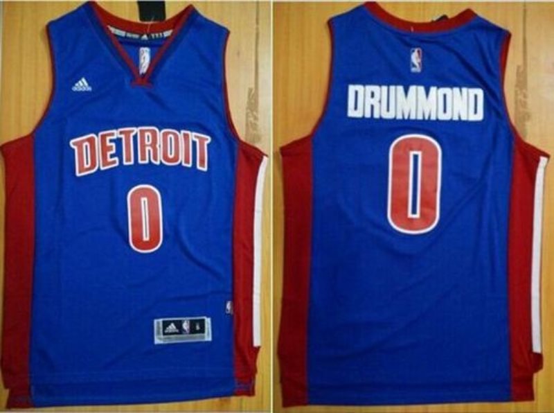 NBA Pistons 0 Andre Drummond Blue Men Jersey