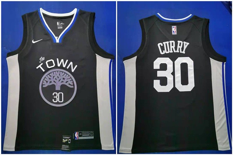 NBA Warriors 30 Stephen Curry Black 2019 20 City Edition Nike Men Jersey