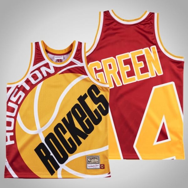 NBA Rockets 14 Gerald Green Mitchell&Ness Big Face Men Jersey