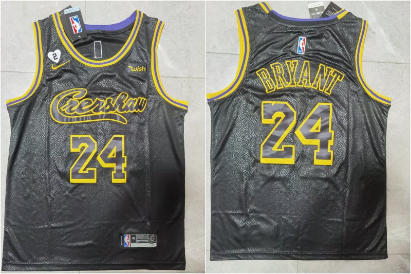 NBA Lakers Crenshaw 24 Kobe Byrant Mamba Men Jersey