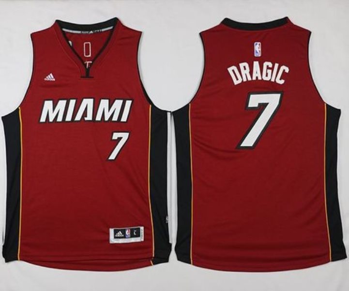 NBA Heat 7 Goran Dragic Red Men Jersey