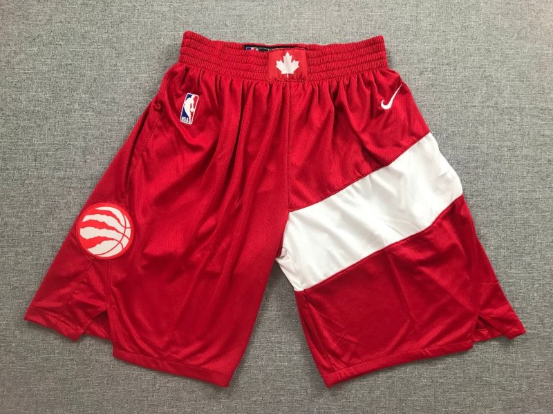 NBA Raptors Red Earned Edition Nike Swingman Shorts