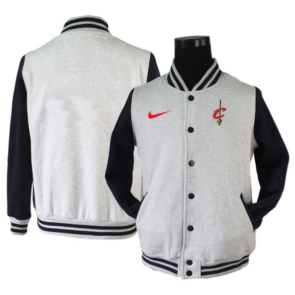 NBA Cleveland Cavaliers Blank Grey Navy Nike Wool Jacket