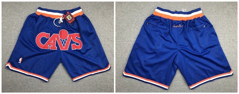 NBA Cavaliers Blue Just Don Mesh Throwback With Pocket Shorts