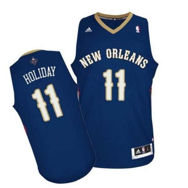 NBA Pelicans 11 Jrue Holiday Navy Revolution 30 Men Jersey