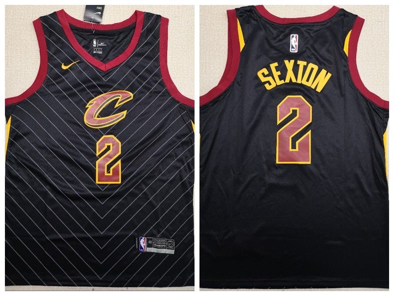 NBA Cavaliers 2 Collin Sexton Black 2018 NBA Draft Nike Men Jersey