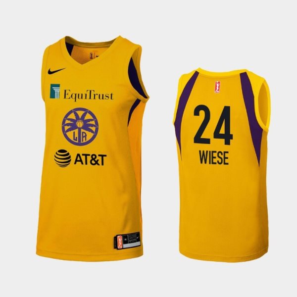 WNBA Los Angeles Sparks Sydney Wiese Yellow 2019 Primary Icon Jersey