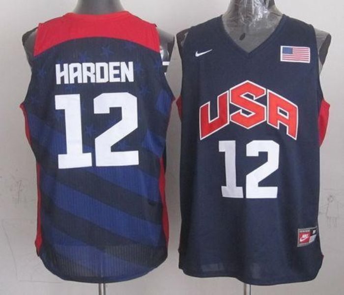 2012 Olympics Team USA No.12 James Harden Dark Blue Men's Basketball Jersey