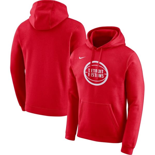 NBA Pistons Nike 2019-20 City Edition Club Red Pullover Hoodie