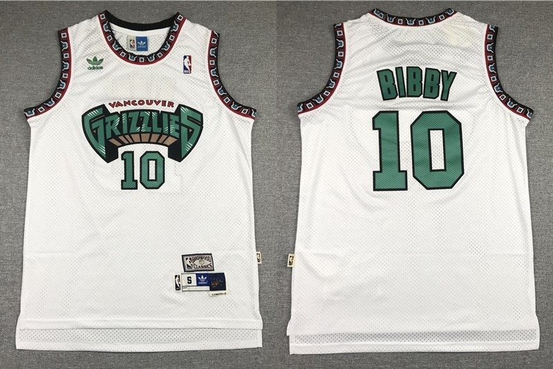 NBA Grizzlies 10 Mike Bibby 1998-99 Hardwood Classics White Men Jersey