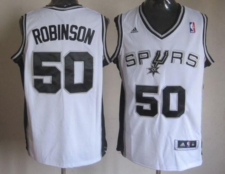 NBA Spurs 50 David Robinson White Revolution 30 Men Jersey