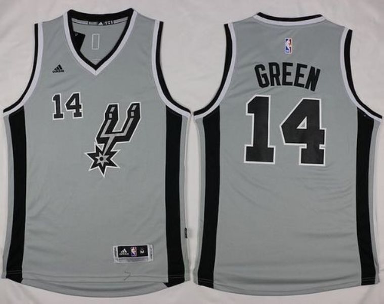 NBA Spurs 14 Danny Green Grey Alternate Men Jersey