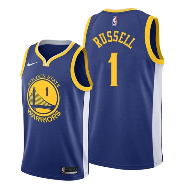 NBA Golden State Warriors 1 D'Angelo Russell Blue Nike Men Jersey