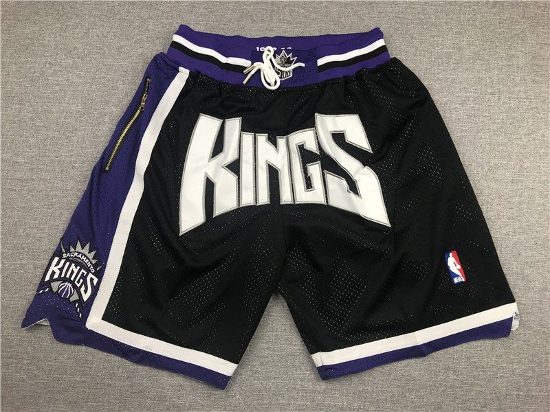 NBA Sacramento Kings Black Pockets Swingman Shorts