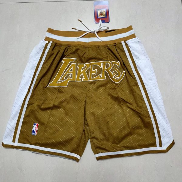 NBA Lakers Yellow Shorts