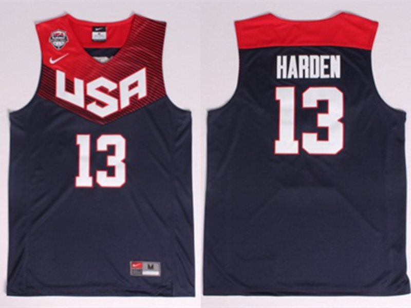 Team USA No.13 James Harden Dark Blue Male Basketball Jersey