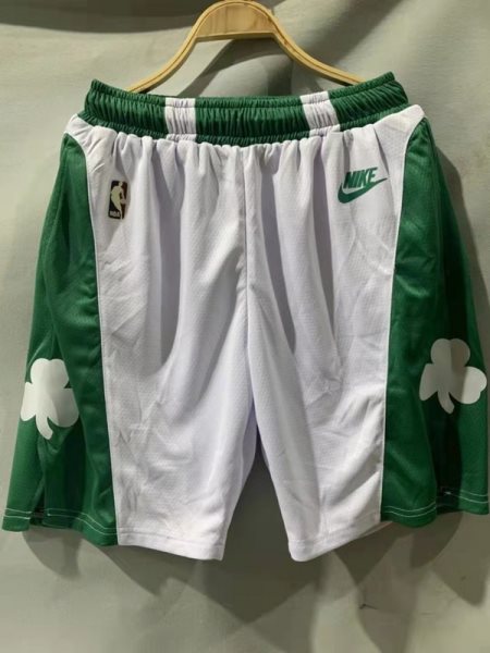 NBA Boston Celtics White Green Shorts
