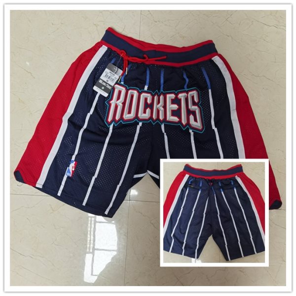 NBA Rockets Navy Just Don With Pocket Swingman Shorts